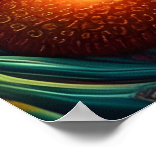 Fantasy Mushrooms Poster (Ecke)