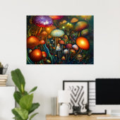 Fantasy Mushrooms Poster (Heimbüro)