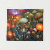 Fantasy Mushrooms Tapestry Wandteppich (Vorderseite (Horizontal))