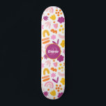 Fantasy-Muster Personalisiert Monogram Skateboard<br><div class="desc">Perfekt für den Geburtstag der Tochter! Ein einzigartiges und buntes Skateboard,  um mit Namen und Monogram personalisiert zu werden. Besuchen Sie unsere Girls Skateboards Kollektion auf Zazzle um mehr Designs bei Creativeskates zu sehen.</div>