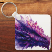 Fantasy Mystical Amethyst Crystal Dragon Beast Schlüsselanhänger (Vorderseite)