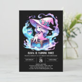 Fantasy Mystical Wizard Geburtstag Einladung (Stehend Vorderseite)