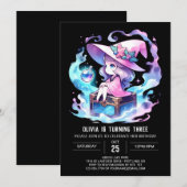 Fantasy Mystical Wizard Geburtstag Einladung (Vorne/Hinten)