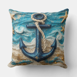 Fantasy Nautic Anchor Throw Kissen