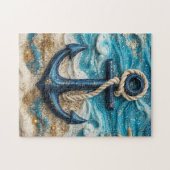 Fantasy Nautical Sea Anchor Puzzle (Horizontal)
