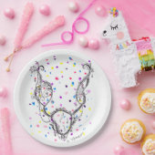 Fantasy Necklace mit farbenfrohen Punkten Pappteller (Party)