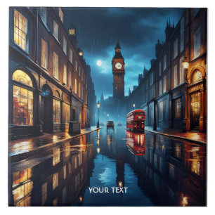 Fantasy Niedlich Abend London Rain Fliese