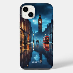 Fantasy Niedlich Abend London Rain iPhone 14 Plus Hülle