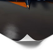 Fantasy Niedlich Abstrakt Orange Lila Poster (Ecke)
