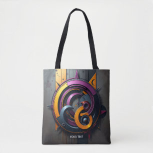 Fantasy Niedlich Abstrakt Orange Lila Tasche