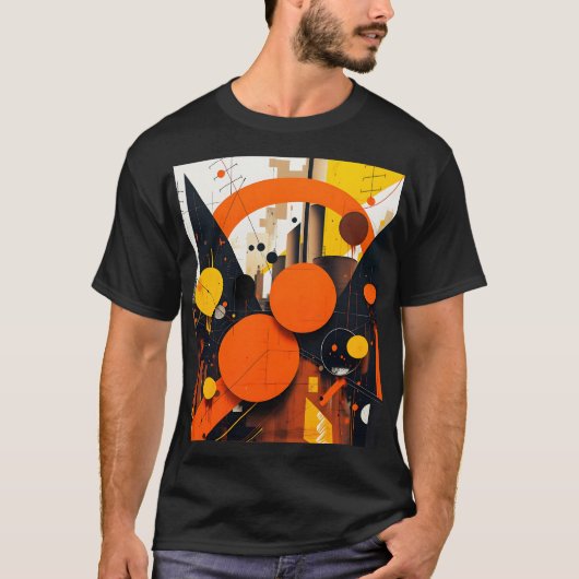 Fantasy Niedlich Abstrakt Red Circles T-Shirt (Vorderseite)
