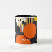Fantasy Niedlich Abstrakt Red Circles Tasse (Zentrum)
