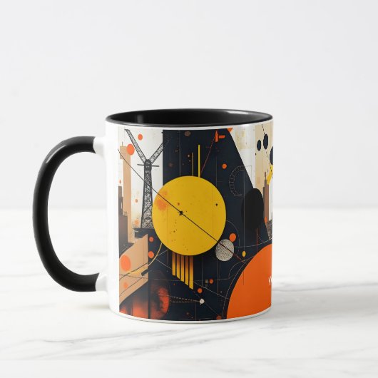 Fantasy Niedlich Abstrakt Red Circles Tasse (Links)