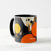 Fantasy Niedlich Abstrakt Red Circles Tasse (Vorderseite Links)