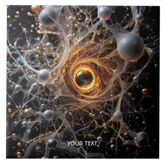 Fantasy Niedlich Abstrakt Space Scene Fliese (Vorderseite)