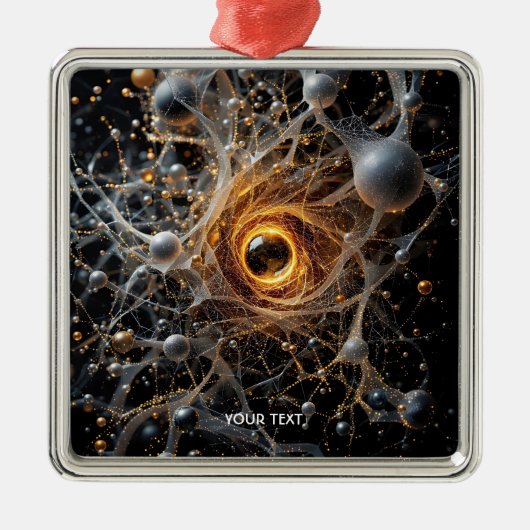 Fantasy Niedlich Abstrakt Space Scene Ornament Aus Metall (Vorne)