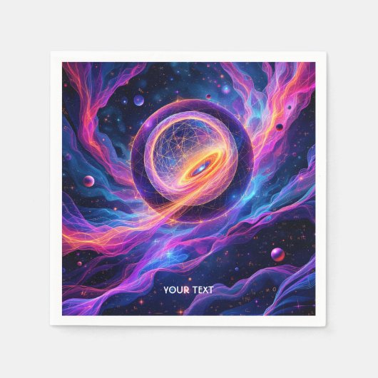Fantasy Niedlich Abstrakt Space Stars Serviette (Vorderseite)
