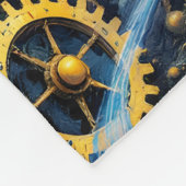 Fantasy Niedlich Abstrakt Steampunk City Fleecedecke (Ecke)