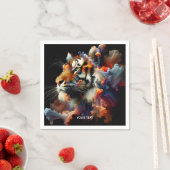 Fantasy Niedlich Abstrakt Tiger Head Serviette (Beispiel)