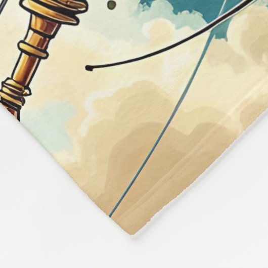 Fantasy Niedlich Alien Space Ship Fleecedecke (Ecke)