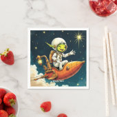 Fantasy Niedlich Alien Space Ship Serviette (Beispiel)