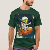 Fantasy Niedlich Alien Space Ship T-Shirt (Vorderseite)