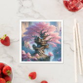 Fantasy Niedlich Alte Sakura Tree Serviette (Beispiel)