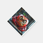 Fantasy Niedlich Angry Apple Crab Serviette (Ecke)