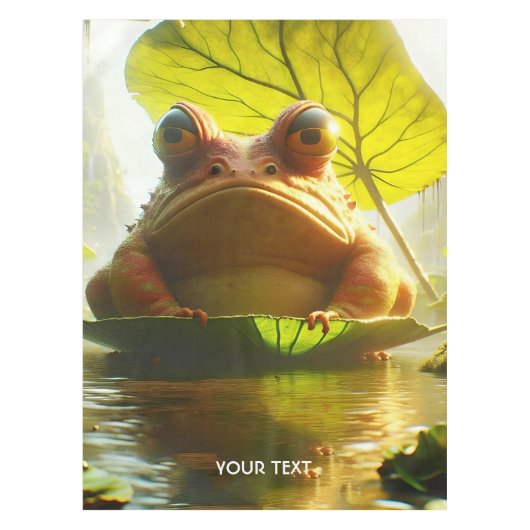 Fantasy Niedlich Angry Frosch Leaf Tischdecke (Vorderseite)