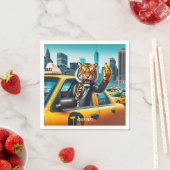 Fantasy Niedlich Angry Tiger Taxi Serviette (Beispiel)