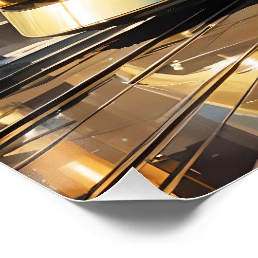 Fantasy Niedlich Art Deco Bahn Poster (Ecke)