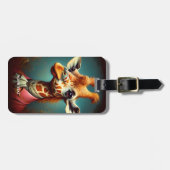 Fantasy Niedlich Art Deco Giraffe Gepäckanhänger (Vorderseite horizontal)