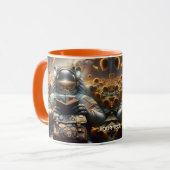 Fantasy Niedlich Astronaut Buch Blume Tasse (Vorderseite Links)