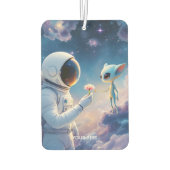 Fantasy Niedlich Astronaut Space Blume Autolufterfrischer (Rückseite)