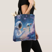 Fantasy Niedlich Astronaut Space Blume Tasche (Von Nahem)