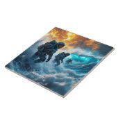 Fantasy Niedlich Astronauten Sturmsee Fliese (Seite)