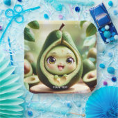 Fantasy Niedlich Avocado Smile Eyes Pappteller (Party)