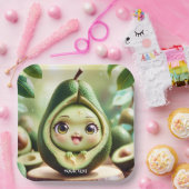 Fantasy Niedlich Avocado Smile Eyes Pappteller (Party)