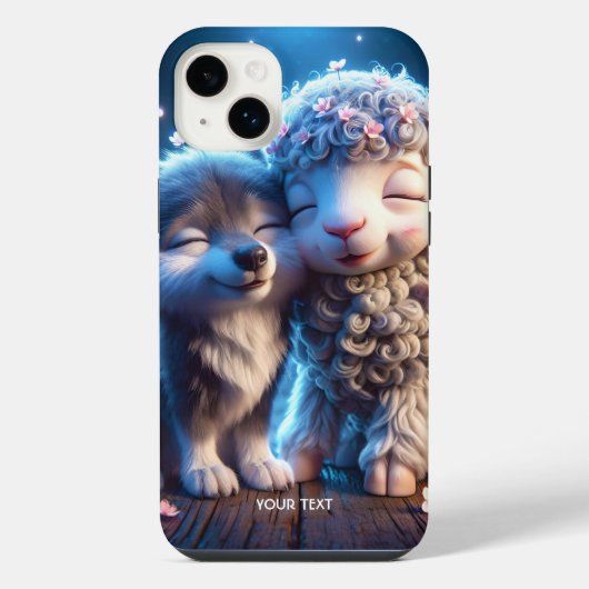 Fantasy Niedlich Babies Sheep Wolf iPhone Hülle (Rückseite)