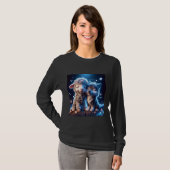 Fantasy Niedlich Babies Sheep Wolf T-Shirt (Vorne ganz)