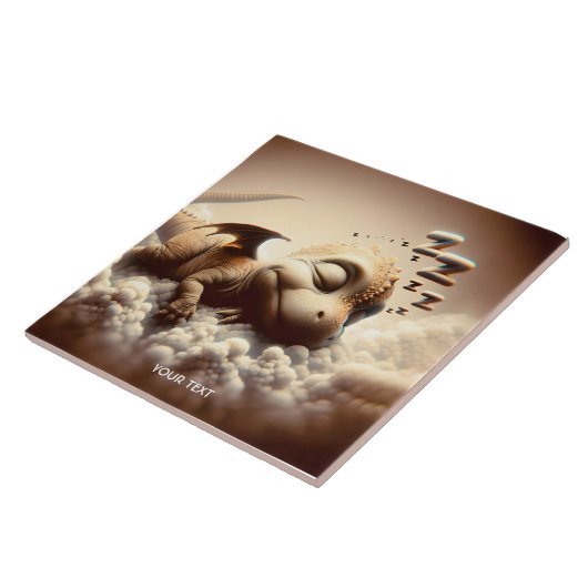 Fantasy Niedlich Baby Dragon Sleeping Fliese (Seite)