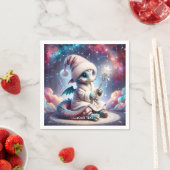 Fantasy Niedlich Baby Dragon Staff Serviette (Beispiel)