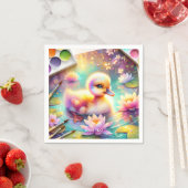 Fantasy Niedlich Baby Duck Blume Serviette (Beispiel)