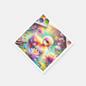 Fantasy Niedlich Baby Duck Blume Serviette (Ecke)
