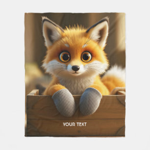 Fantasy Niedlich Baby Fox Box Fleecedecke