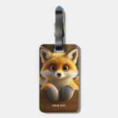 Fantasy Niedlich Baby Fox Box Gepäckanhänger (Rückseite vertikal)