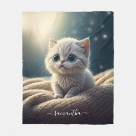 Fantasy Niedlich Baby Kitty Cat Lover's Personalis Fleecedecke