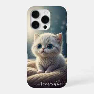 Fantasy Niedlich Baby Kitty Cat Lover's Personalis iPhone 16 Pro Hülle