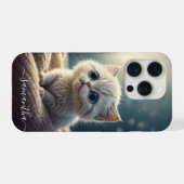 Fantasy Niedlich Baby Kitty Cat Lover's Personalis iPhone Hülle (Rückseite (Horizontal))