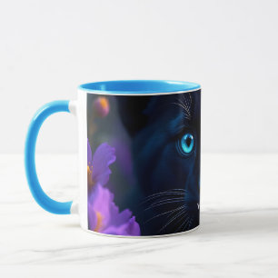 Fantasy Niedlich Baby Panther Blume Tasse